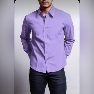 Stafford men’s purple button down‎ shirt